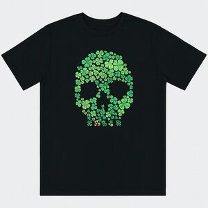St. Patrick’s Day Skull Clover Graphic Tee – Women’s XL (14–16)